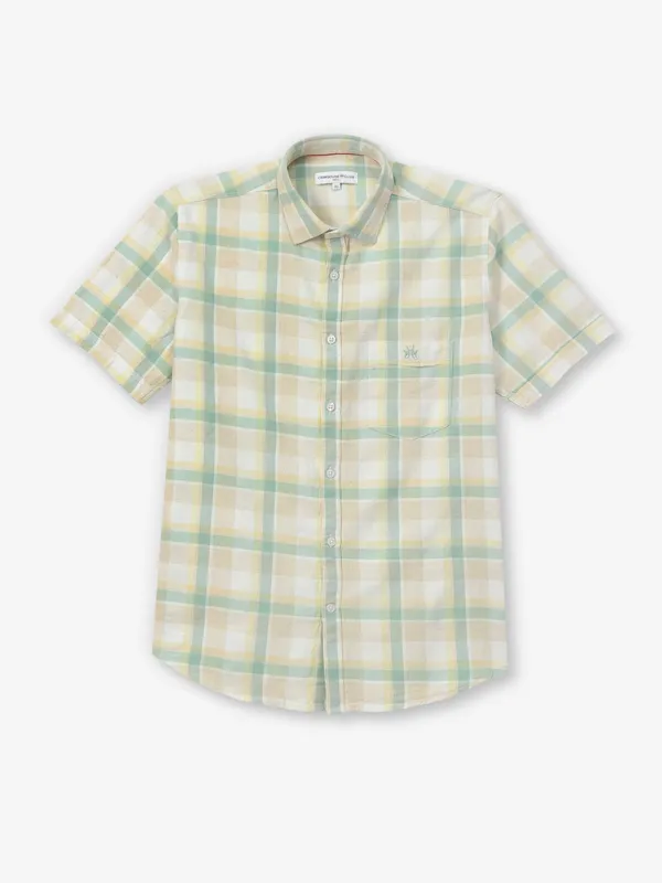 CRIMSOUNE CLUB mint green cotton shirt