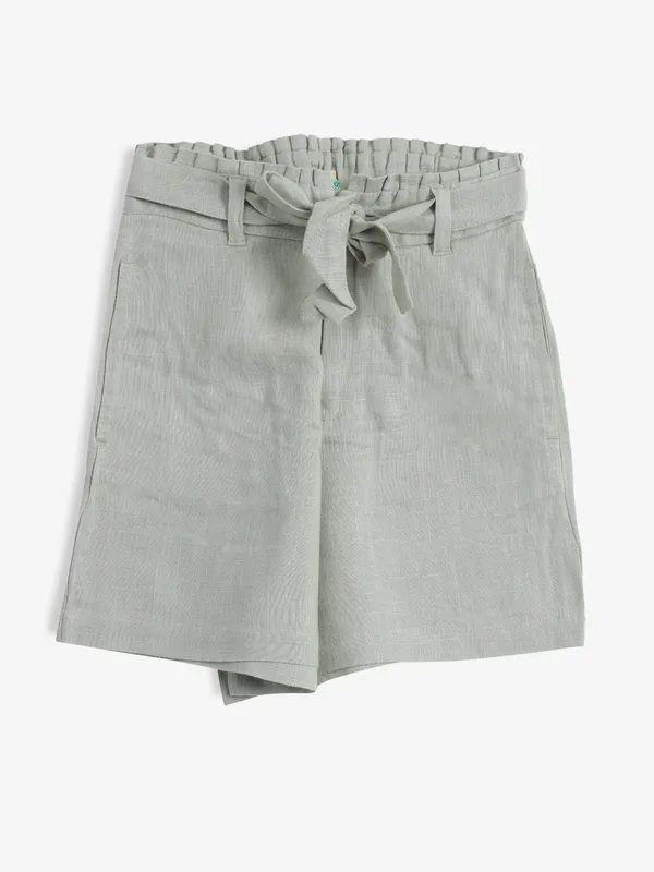 CRIMSOUNE CLUB olive plain shorts