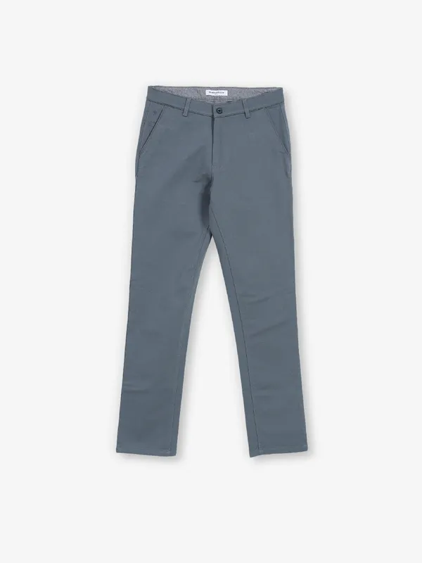 CRIMSOUNE CLUB pastel blue cotton urban fit trousers for men