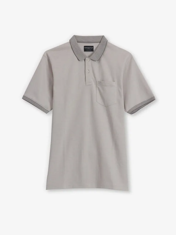 CRIMSOUNE CLUB plain beige half sleeve t-shirt