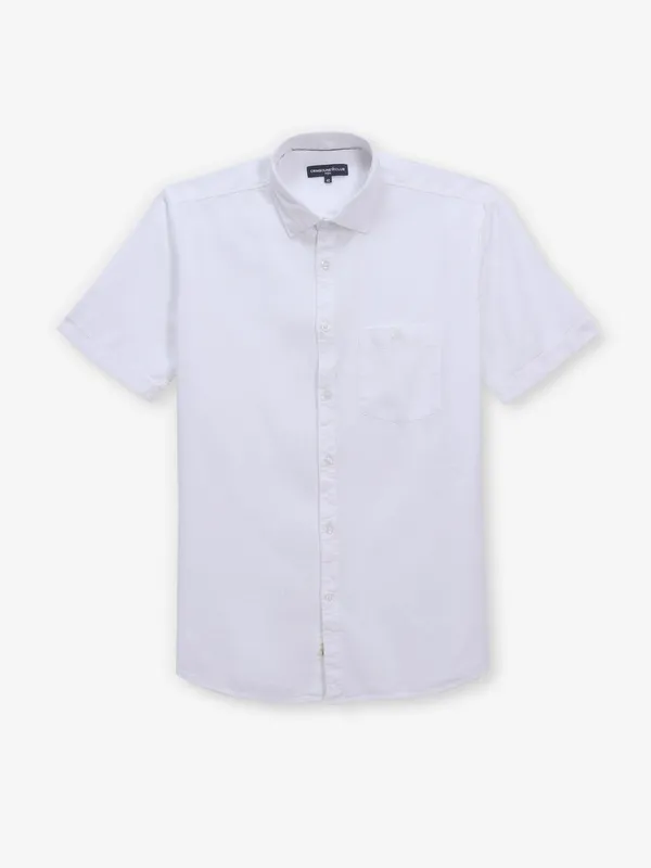 CRIMSOUNE CLUB plain white cotton shirt