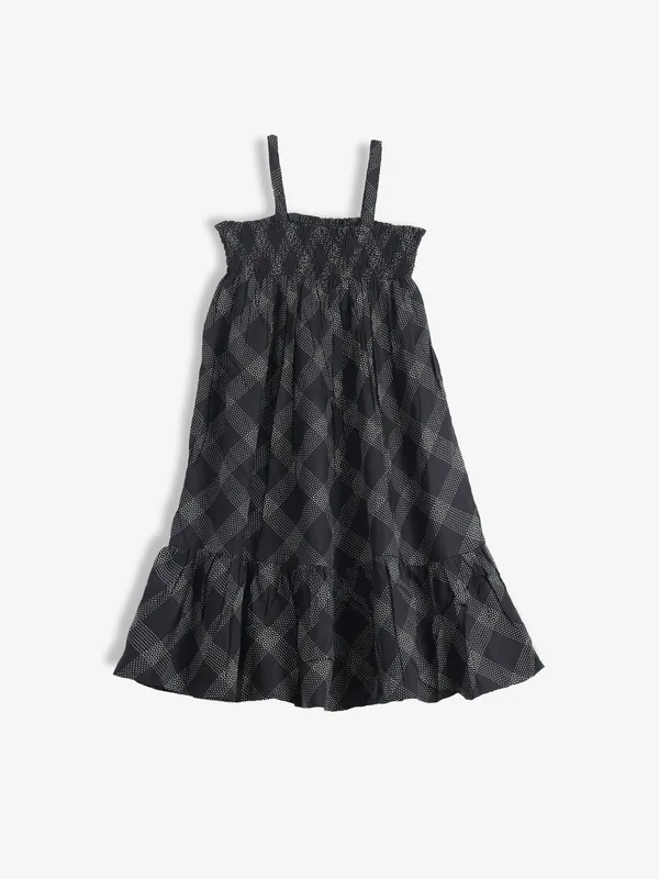 CRIMSOUNE CLUB printed black cotton frock