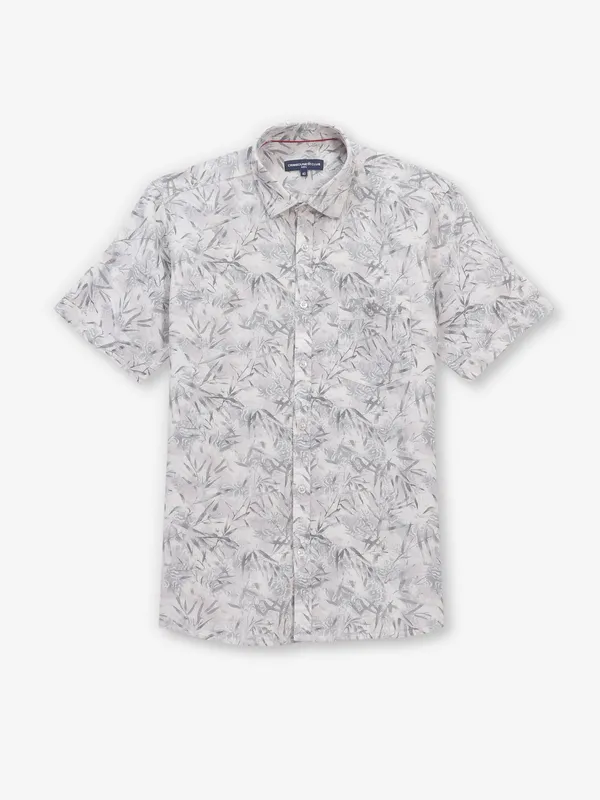 CRIMSOUNE CLUB printed cotton grey shirt