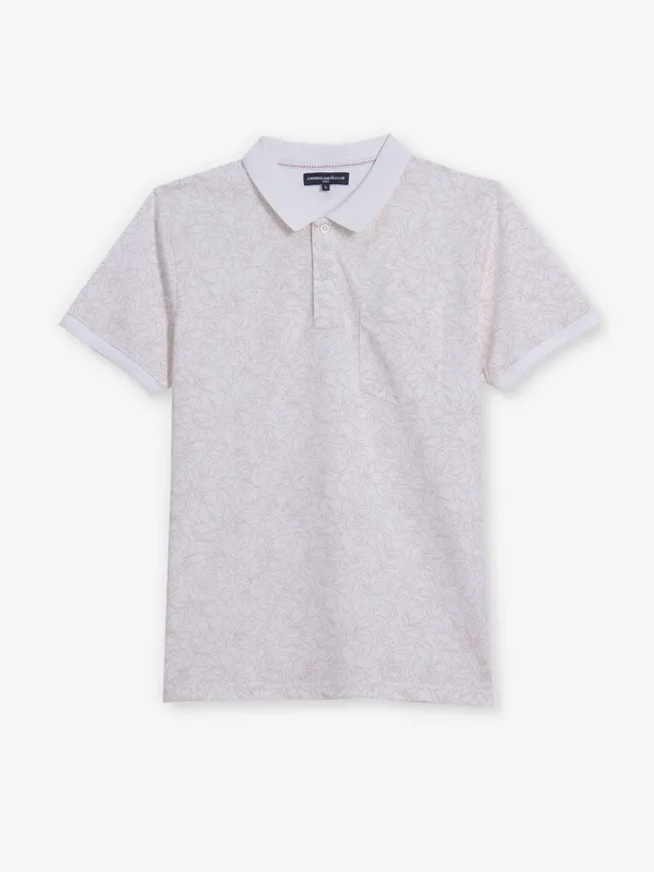 CRIMSOUNE CLUB printed white cotton t-shirt