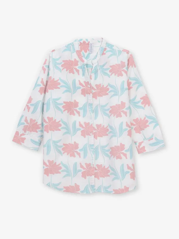 CRIMSOUNE CLUB printed white top