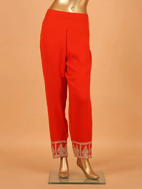 Dark orange georgette salwar suit
