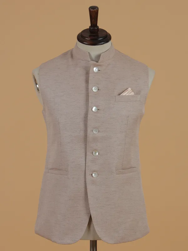Dashing peach waistcoat in cotton