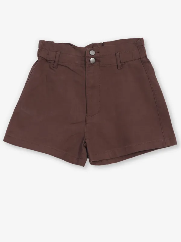 DEAL brown cotton shorts for women