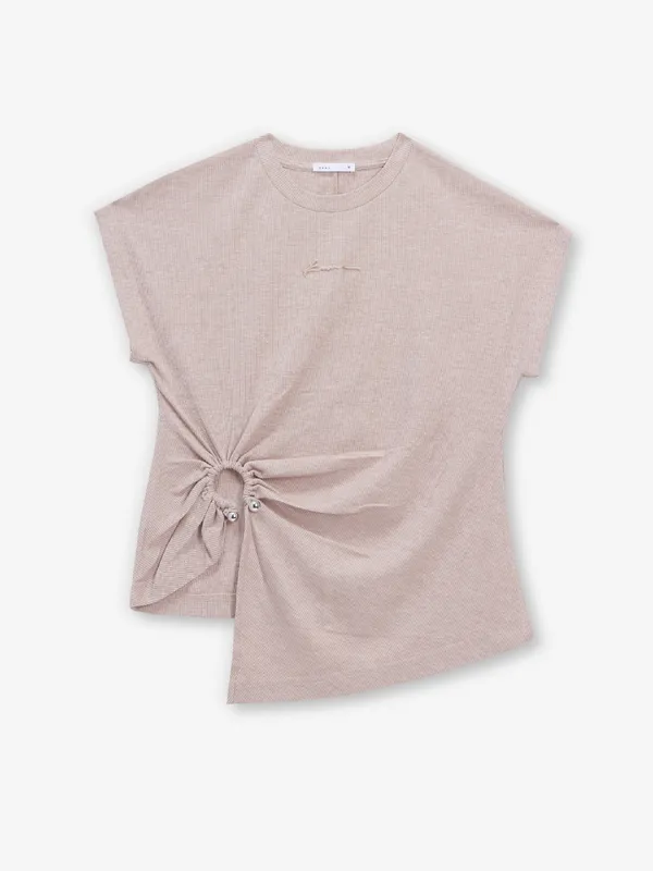 DEAL grey cotton crop top for women