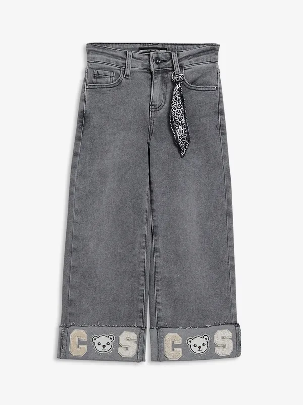 Deal grey straight denim jeans