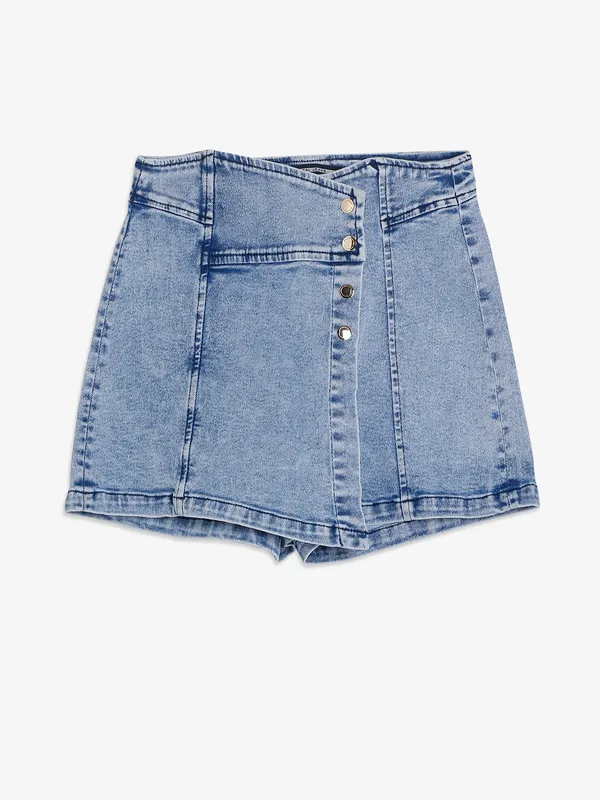 Deal light blue denim shorts