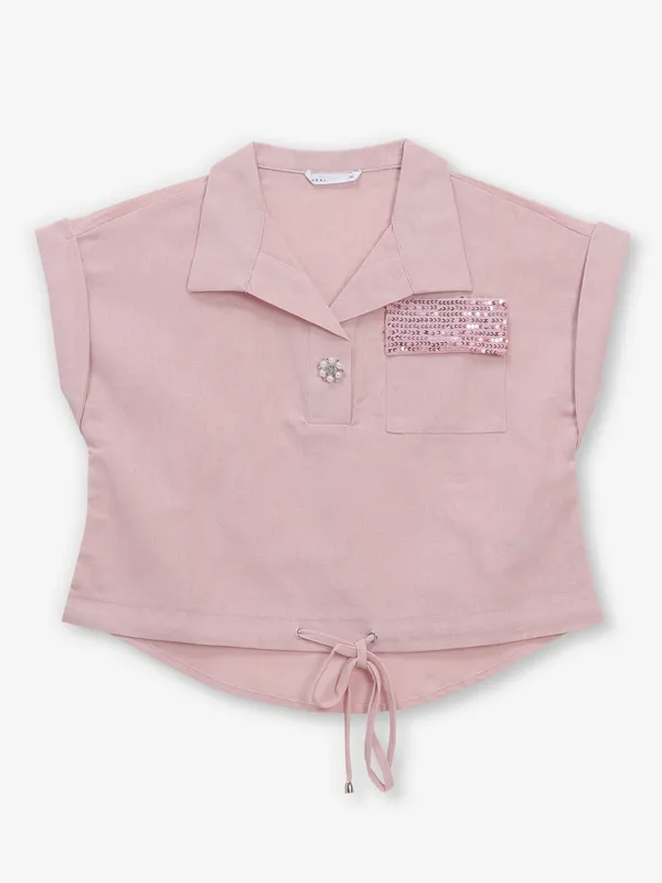 DEAL light pink cotton top for girls