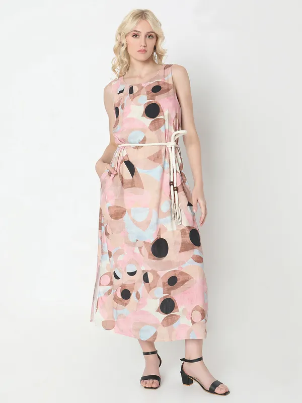 DEAL light pink printed dress