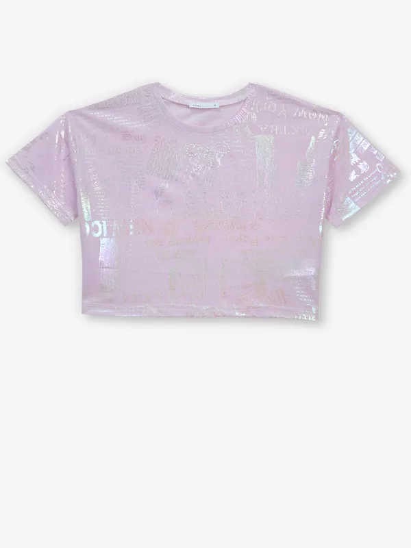 DEAL lilac purple silk crop top