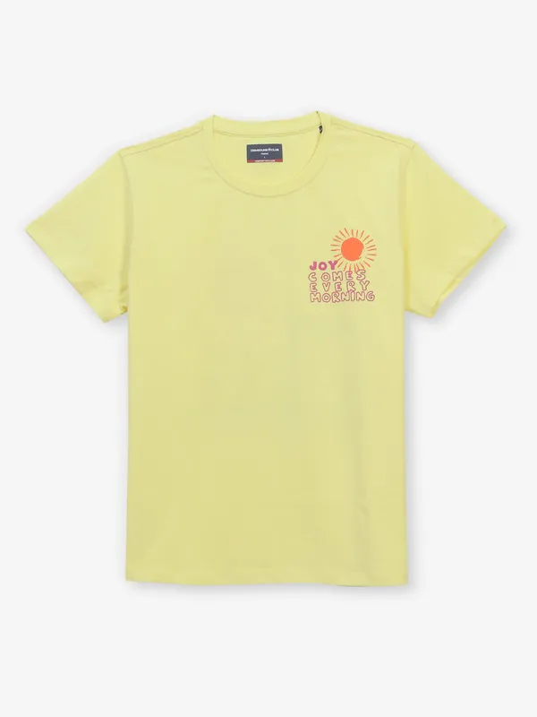 DEAL lime yellow cotton t-shirt