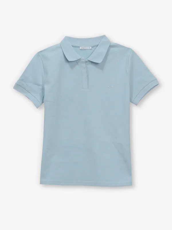 DEAL mint blue plain cotton t-shirt