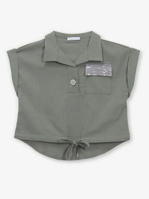 DEAL olive girls cotton top