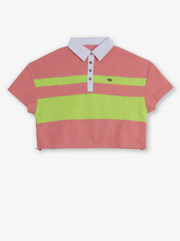 DEAL peach cotton crop t-shirt