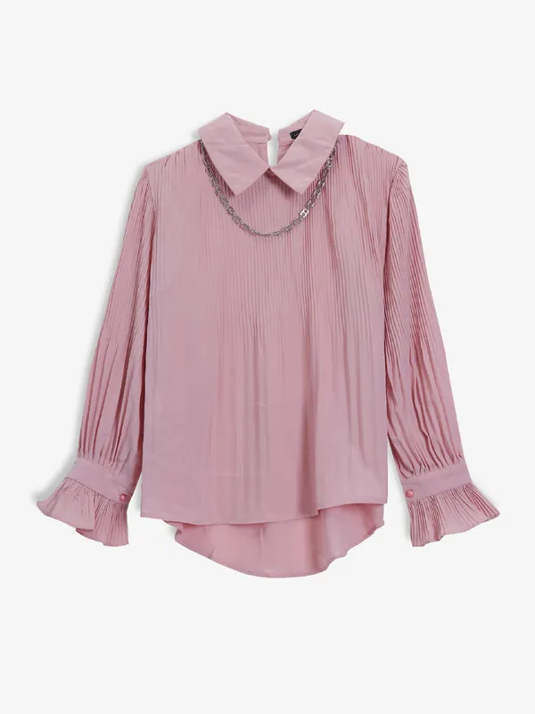 DEAL pink georgette top