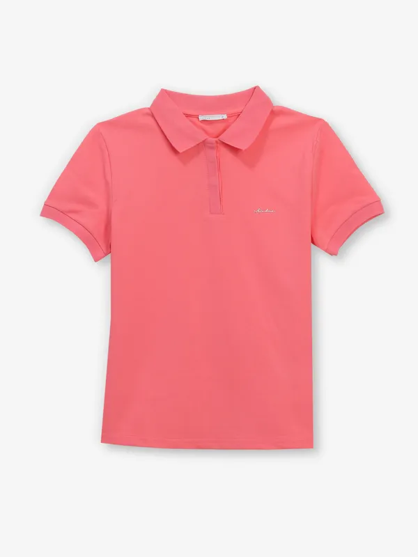 DEAL pink plain cotton t-shirt