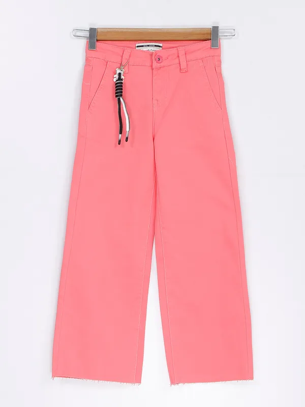 Deal pink wide leg solid jeans