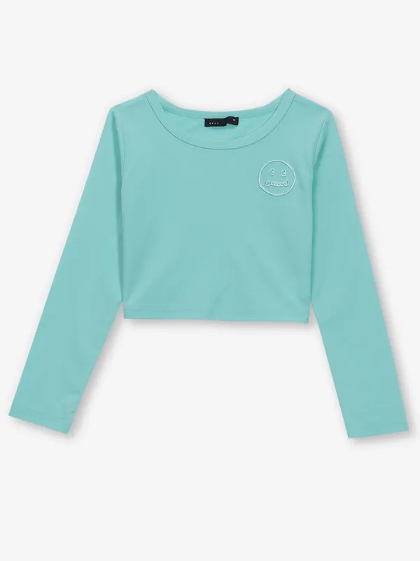 DEAL plain mint green crop top