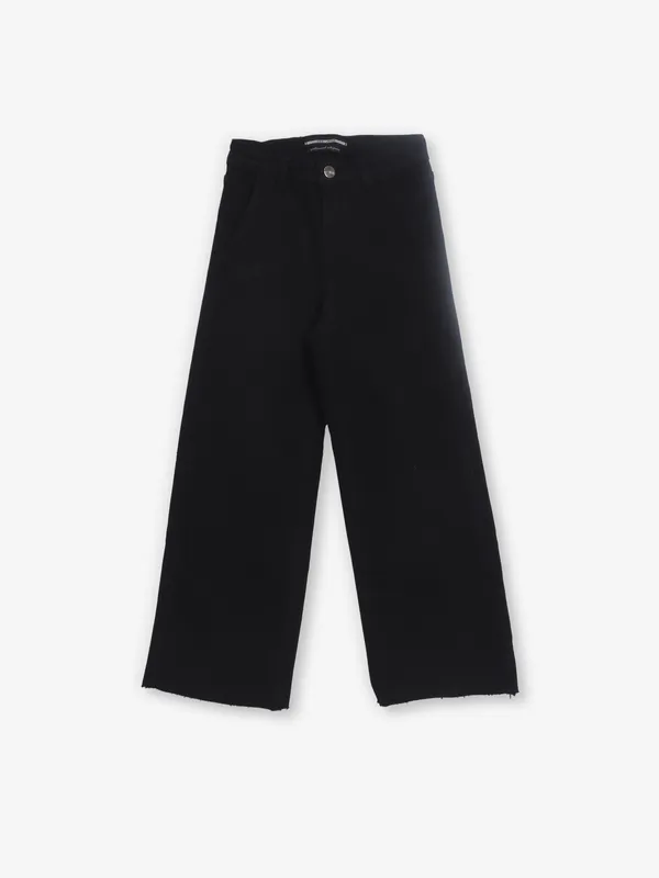DEAL solid black straight fit denim jeans