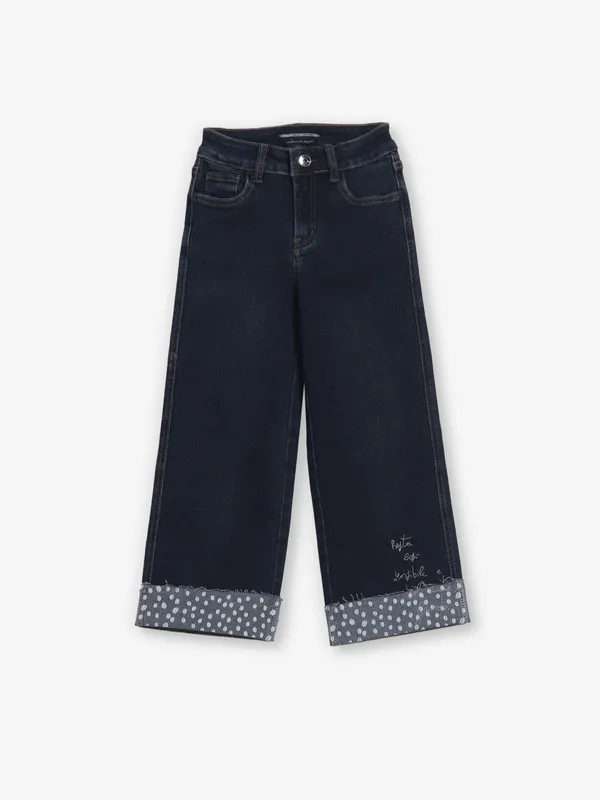 DEAL solid navy denim jeans for girls