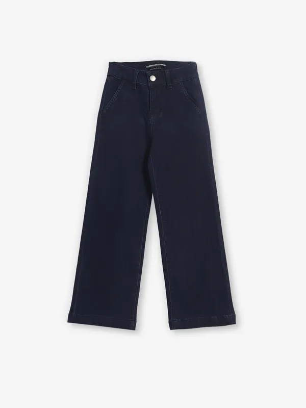 DEAL solid sky blue straight fit denim jeans