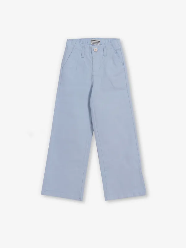 DEAL solid straight fit sky blue denim for girls