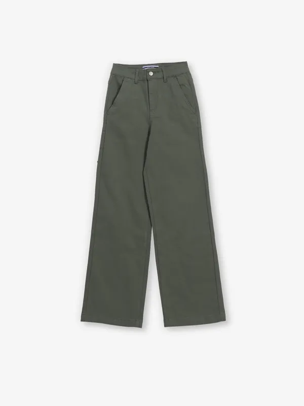 DEAL straight fit dark olive jeans
