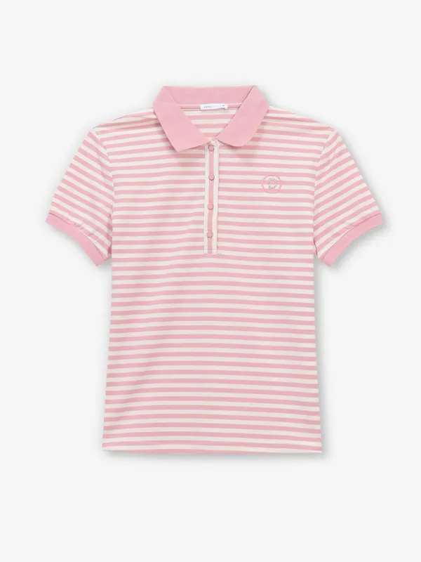 DEAL stripe light pink cotton t-shirt