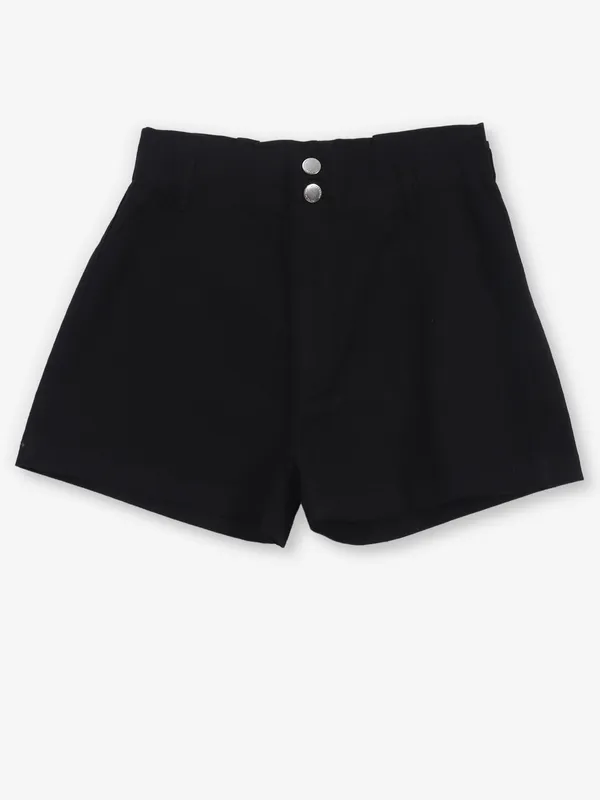 DEAL textured cotton short for women in black