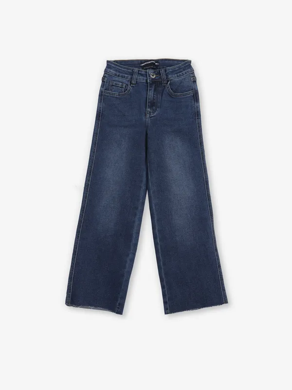 DEAL washed blue straight fit denim for girls
