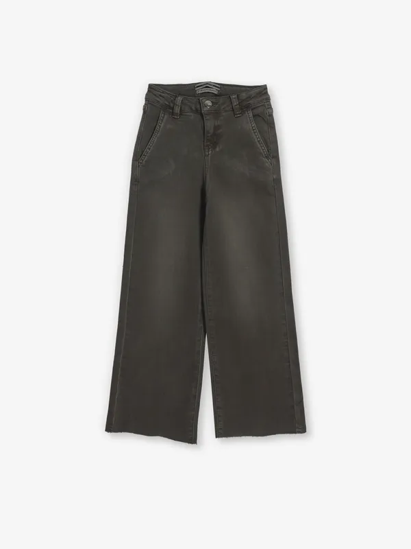 DEAL washed light brown denim jeans for girls