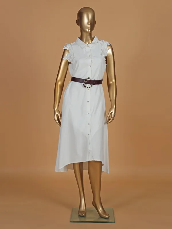 DEAL white cotton casual dress
