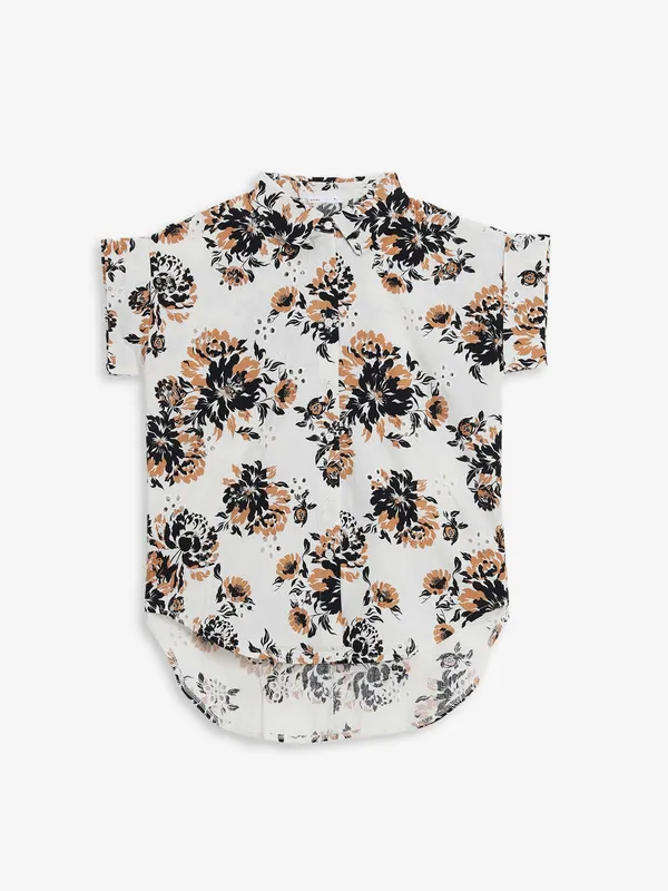 DEAL white printed t-shirt for women