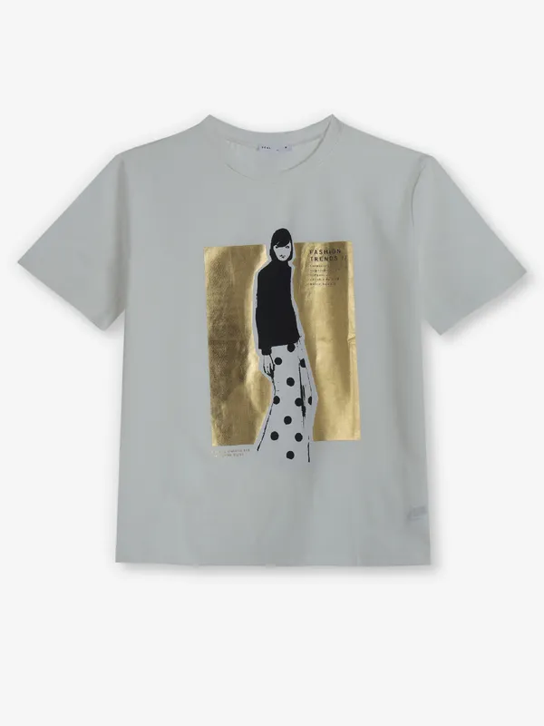 DEAL white printed t-shirt in cotton