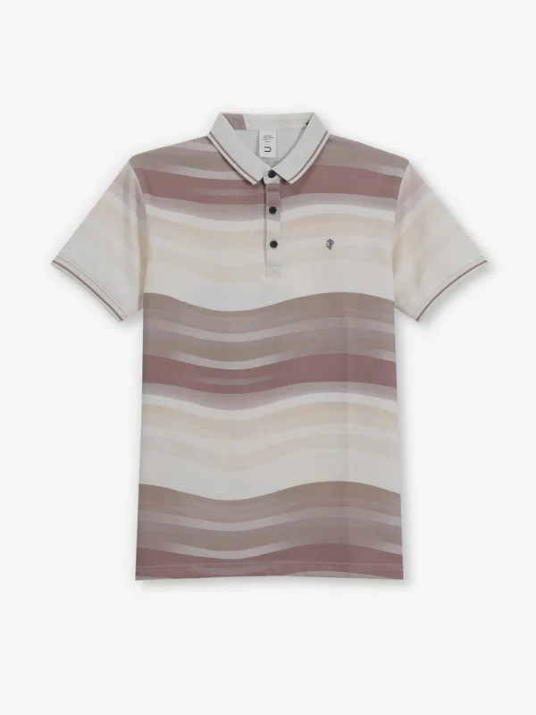 DEEPEE beige printed cotton t-shirt
