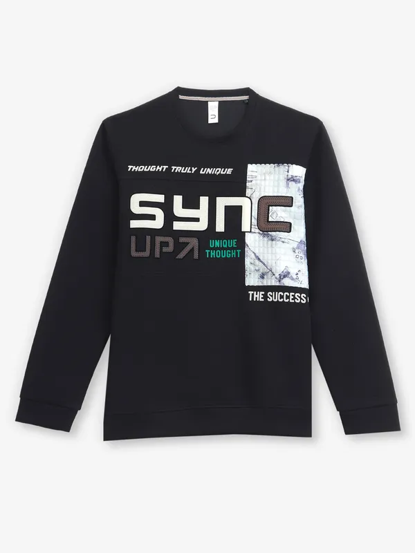 DEEPEE black cotton full sleeve t-shirt