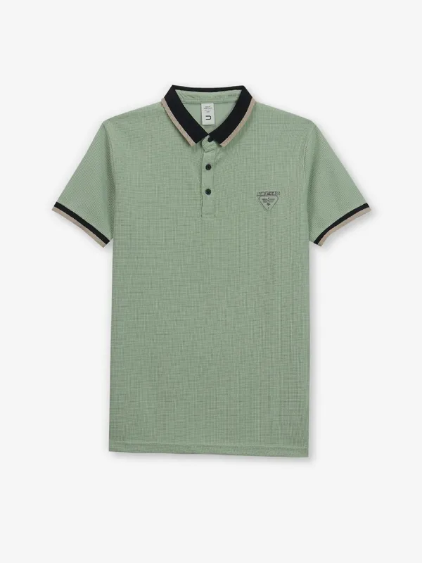 DEEPEE pista green cotton polo t-shirt
