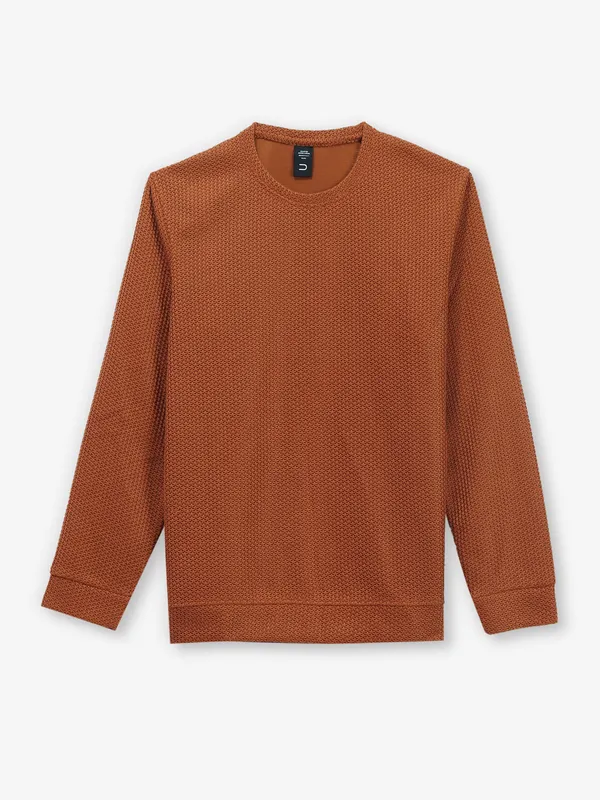 DEEPEE plain brown knitted t-shirt