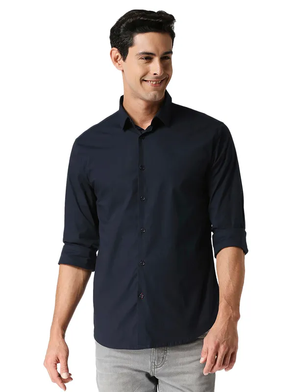 Dragon Hill cotton navy shirt