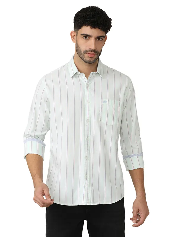 DRAGON HILL pista striped casual wear shirt