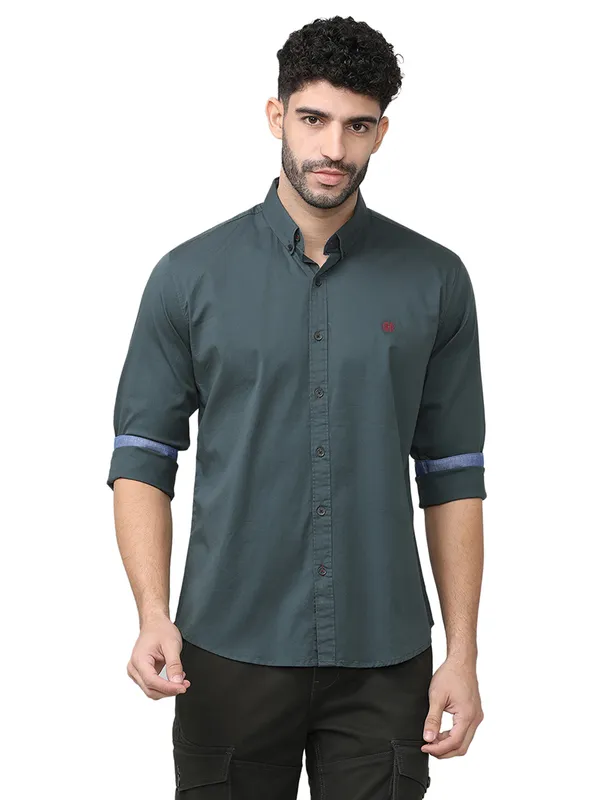 DRAGON HILL solid rama color casual shirt