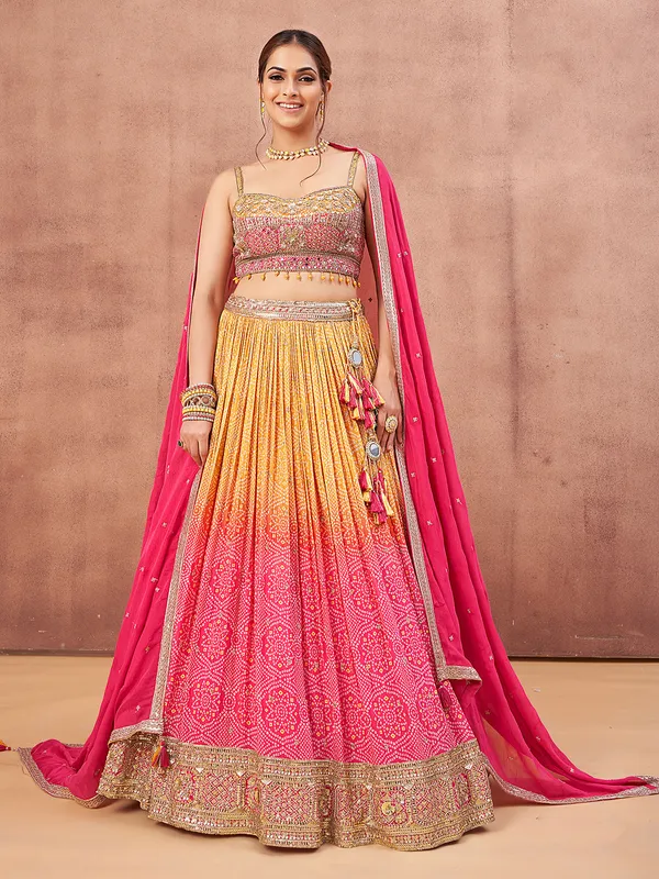 Elegant magenta silk lehenga choli