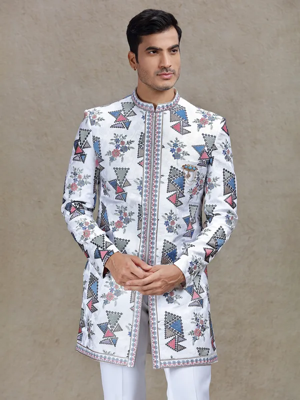 Exquisite off-white indo western for weddings