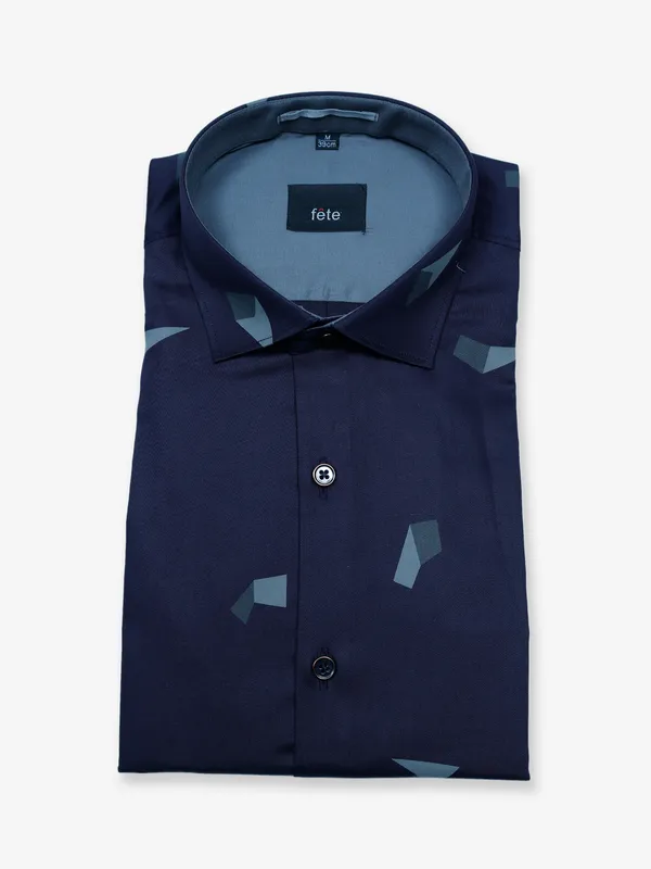 Fete navy printed shirt