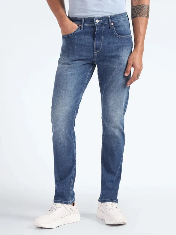 Flying Machine blue slim tapered fit jeans