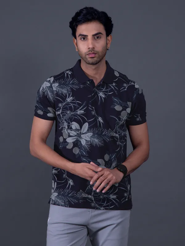 FLYING MACHINE navy printed shirt